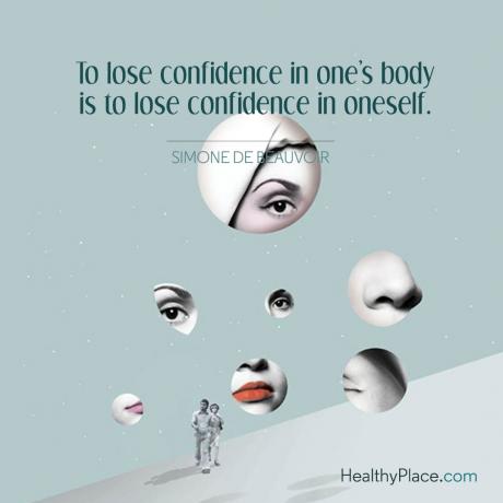 Kutipan gangguan makan - Kehilangan kepercayaan pada tubuh seseorang berarti kehilangan kepercayaan pada diri sendiri.