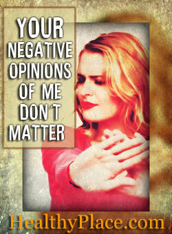 Pendapat negatif Anda tentang saya tidak masalah