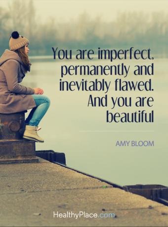 Kutipan gangguan makan - Anda tidak sempurna, cacat permanen dan tak terhindarkan. Dan kamu cantik.