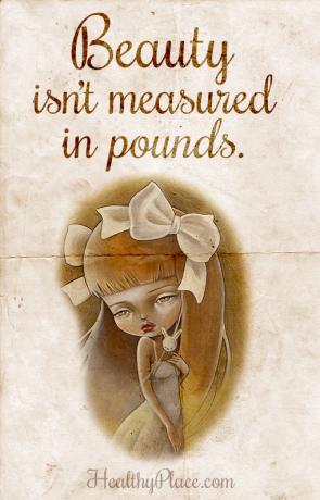 Mengutip gangguan makan - Kecantikan tidak berkurang dalam pound.