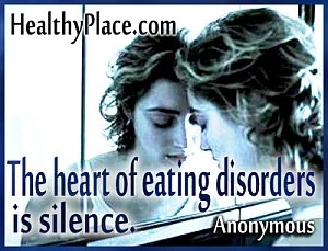 Kutipan mendalam tentang gangguan makan - Jantung dari gangguan makan adalah diam.