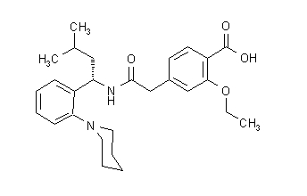 Formula struktural repaglinide